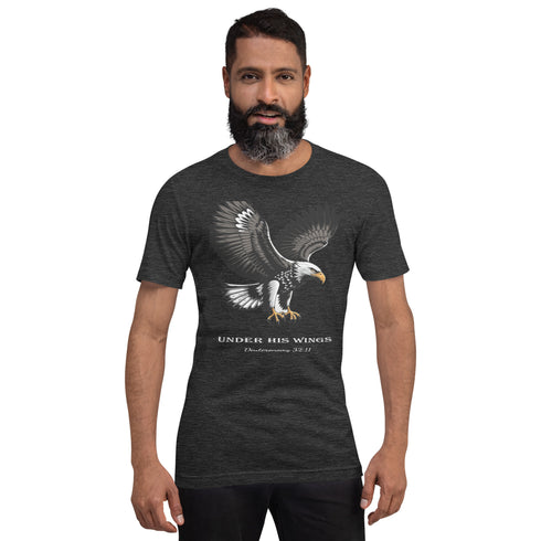 Under His Wings Christian Bible Verse T-Shirt